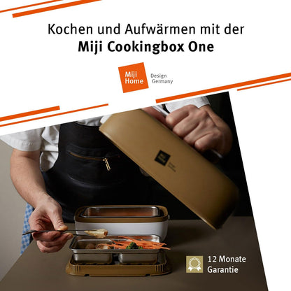 Miji Electric Lunchbox & Mini Camping Cooker 1L | 250W Steamer - quiet, odorless & compact for 1-2 servings
