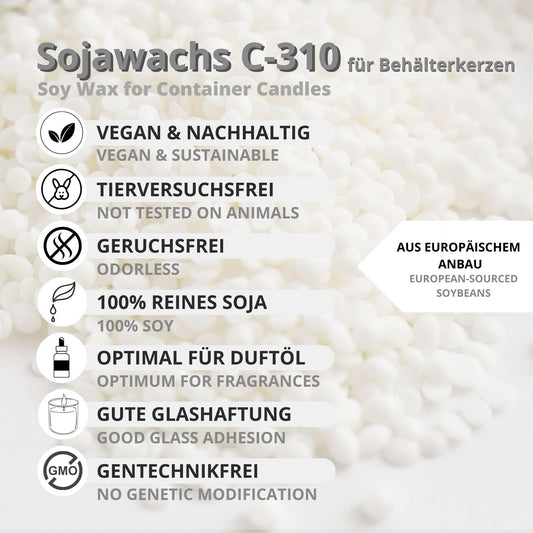 Soy wax for candles 20kg Pastilles NatureWax® C-310 Candle Making Natural Wax