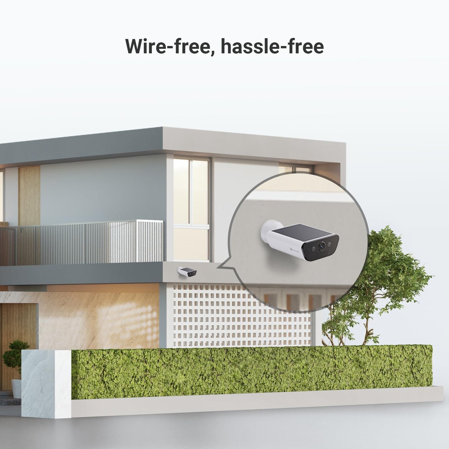 EZVIZ 4K battery-powered security camera with 10400mAh battery, wireless outdoor camera with built-in 1.4W solar panel, AI person and vehicle detection, two-way audio, supports Wi-Fi 6, weatherproof, CB5