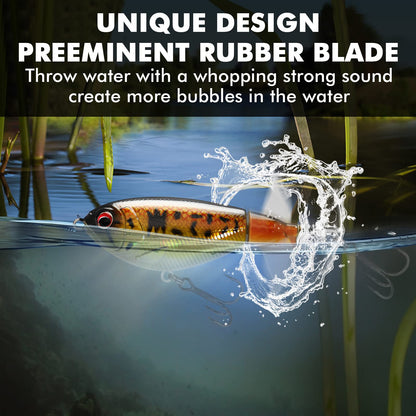 TRUSCEND Bass Trout Lures, double floating, rotating tail Whopper bait, sweet & saltwater, lifelike allure, fishing gifts for men