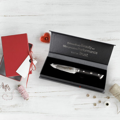 SHAN ZU Damascus Knife Vegetable Knife Paring Knife Fruit Knife made of 67 layers of Damascus Steel Kitchen Knife Small Professional Knife with Ergonomic G10 Handle