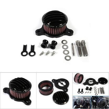 Air filter intake system kit for XL883 2004-2015 (Black) Replacement accessory.