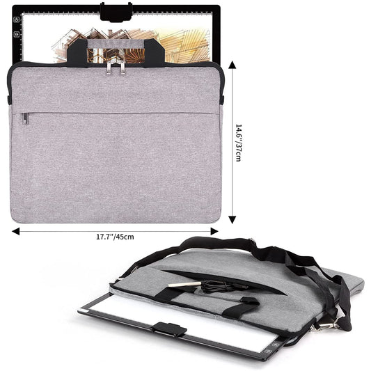 A3 light table with bag, wirelessly battery-operated light box. 3 colors dimmable and 6 brightness levels light board for tracing, rechargeable light pad for diamond painting, sketching.