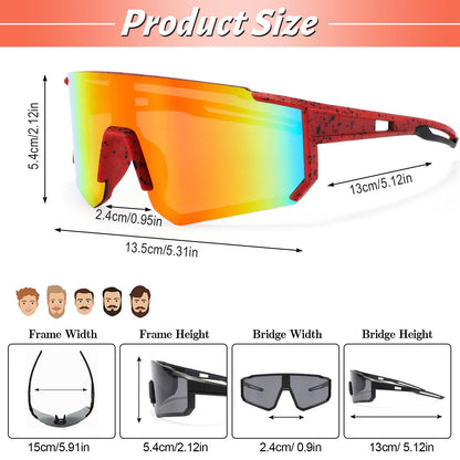 DUOCIYUAN Fast Glasses Rave, Bike Glasses Sunglasses for Boys Girls Sports Glasses UV400 Protection Teens Road Bike Glasses Windproof, for Teenage Kids Cycling Running Baseball