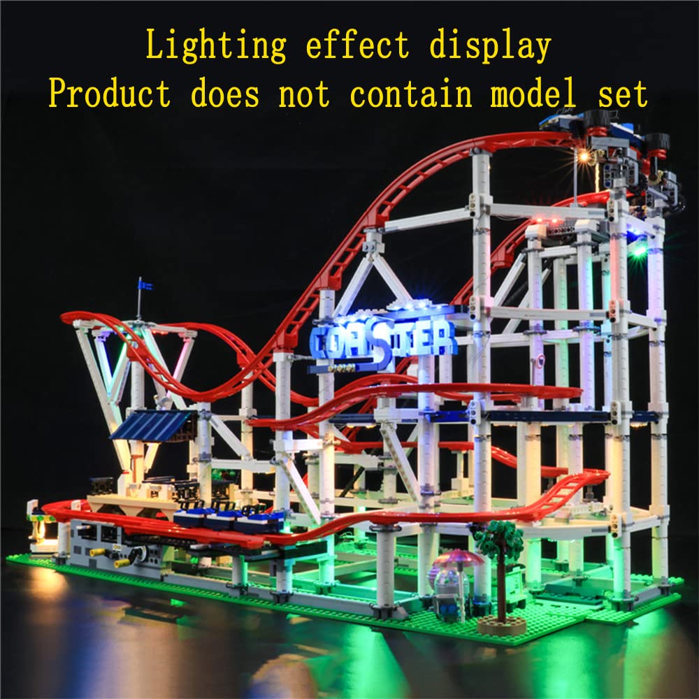 GEAMENT LED Light Set Compatible with Lego Roller Coaster - Lighting Kit for Creator 10261 Building Model (Model Set Not Included)