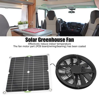 VBESTLIFE Solar Panel Fan, 3000 RPM, waterproof greenhouse ventilator, with metal protective grill, suitable for small chicken coops, sheds, pet houses, window exhaust.