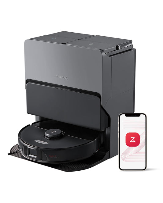 Roborock S7 Max Ultra robot vacuum with self-emptying/self-washing/self-drying/self-filling/self-cleaning station (5500Pa, active obstacle avoidance, app/voice control)