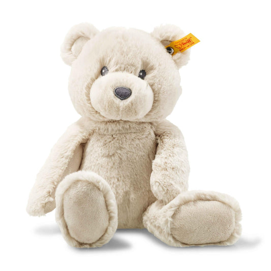 Steiff Bearzy Teddy bear beige 28 cm, cuddly toy teddy, plush bear for cuddling and playing for babies & children, Soft Cuddly Friends, plush toy for delicate baby skin, machine washable