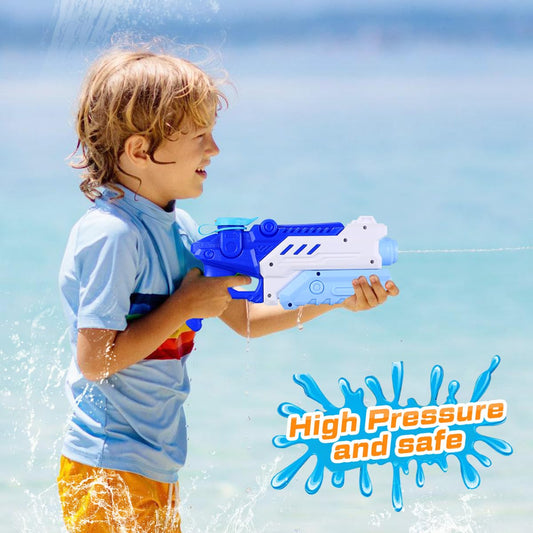 RONSTONE Water Gun Kids 4 Pack - Water guns with 9 meter range and 300ML water capacity - Summer swimming pool beach water battle water squirt gun toy