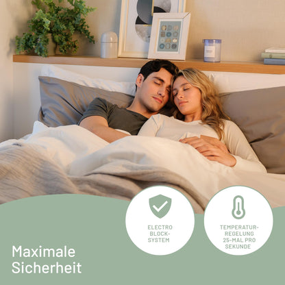 Imetec Adapto Recreo | Electric Heating Pad, 150 x 160 cm, Fast Heating, Customizable Temperature, Hypoallergenic, Quilted, Washable Fabric, Made in Italy, 6 Temperature Settings.