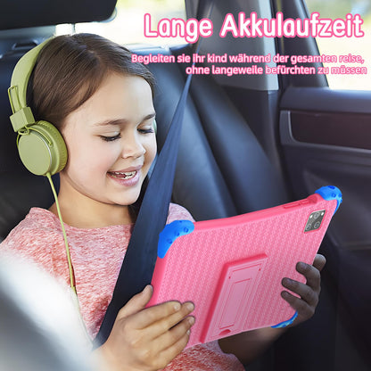 EagleSoar Kids Tablet 10 Inch, Android 14 with Octa-Core Processor for Kids Ages 3-12, 10GB RAM + 64GB ROM, with Educational Software and Parental Control (Pink)