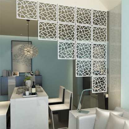 Y-Step Hanging Room Divider, Folding Screen, Hanging Panel for Home, Hotel, Office, Bar, Decor, 12 Pieces Pattern A