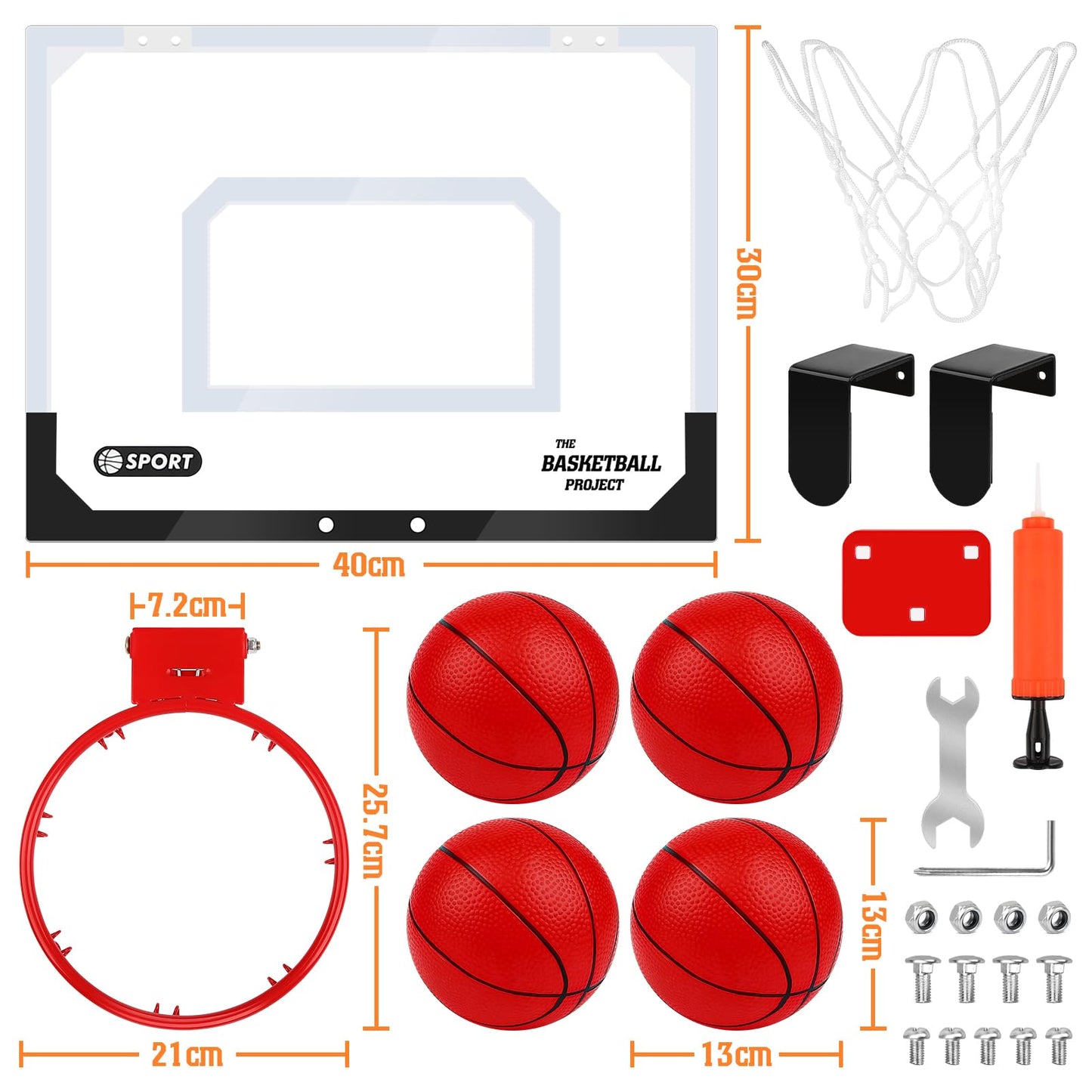 Dreamon Mini Basketball Hoop for Kids, Basketball Set for Indoor Use in Room with Ball.