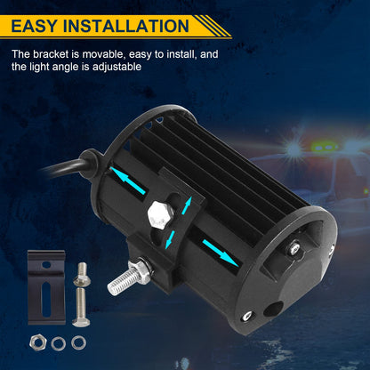RIGIDON 32-inch 81cm 405W curved LED work light bar with 12V wiring harness kit, 2 x 13cm 72W LED floodlights Offroad lighting, LED light bar for car truck tractor 4x4 vehicles.