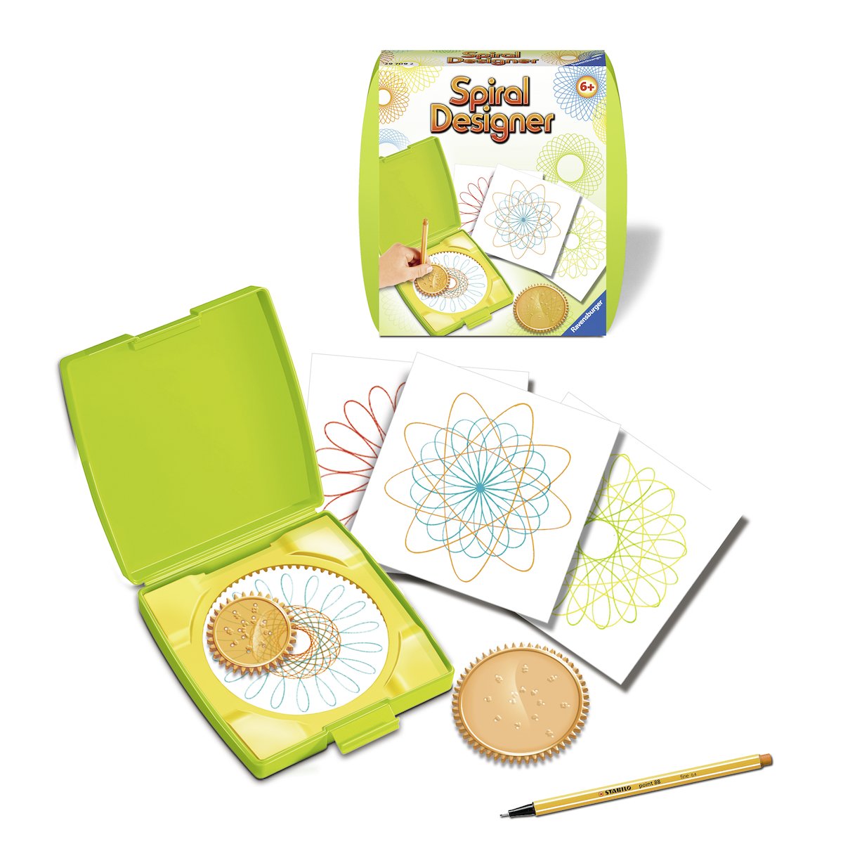 Ravensburger Spiral Designer, Drawing Learning for Kids aged 6 and up, Creative Drawing Set for colorful spiral pictures and mandalas & 29709 - Spiral Pictures on the go