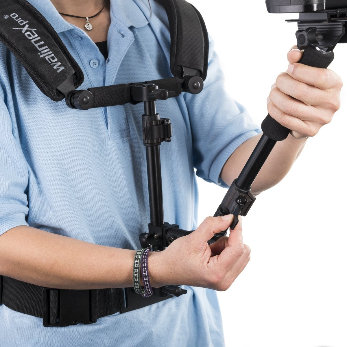 Walimex Pro Video Shoulder Rig for Camera & Camcorder - Ergonomic, Adjustable & Comfortable - Ideal for Extended Photography and Filming Sessions - Includes Quick Release Plate & Zoom Ring