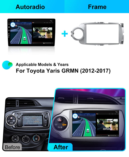 JOYX Android 13 IPS Car Stereo Fits Toyota Yaris GRMN (2011-2018) - Built-in CarPlay Android Auto - FREE Rearview Camera - 2G+32G - 9 Inch 2 Din - DAB Steering Wheel Control 4G WiFi Fast-Boot BT