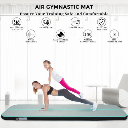Air Track, Gymnastics Mat 3/4/5/6m Inflatable Tumbling Mats with Pump Training Fitness Yoga Mat for Home Outdoor