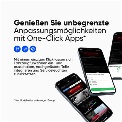 Obdeleven Ultimate Edition: Professional OBD2 diagnostic scan tool of the next generation for reading errors with Bluetooth. For Android and iOS.