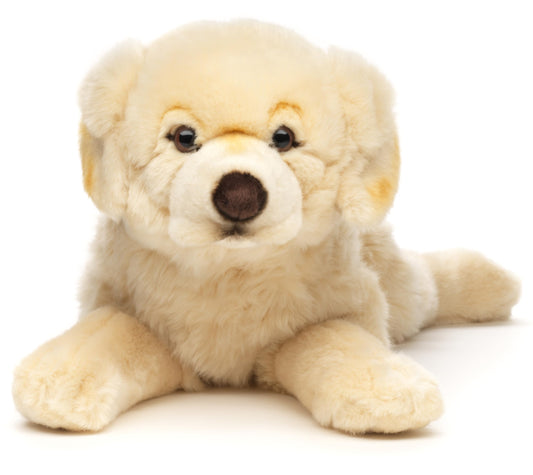 Uni-Toys - Golden Retriever, laying down - Without harness - 60 cm (length) - Plush dog - Stuffed animal, plush toy