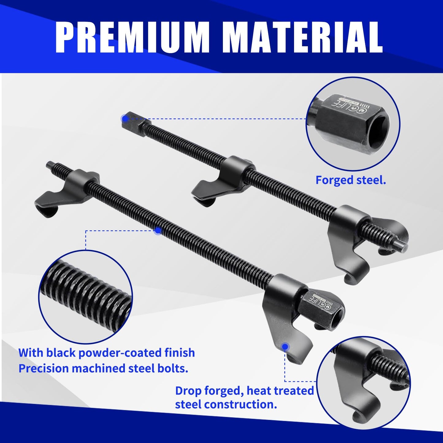 CCLIFE Coil Spring Compressor, 2pcs 370mm Installation Tool for Car Auto Tuning and Lowering.