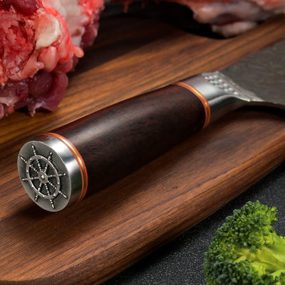 Promithi kitchen knife, chef knife, Santoku knife, utility knife, household knife, silver and black, stainless steel, 12 inches, 7.8 inches, 3.6 inches, 511 grams, forged, dishwasher-safe: No