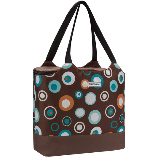 anndora shopping bag 22 liters plus cooler bag 18 liters - can be used separately - brown light blue