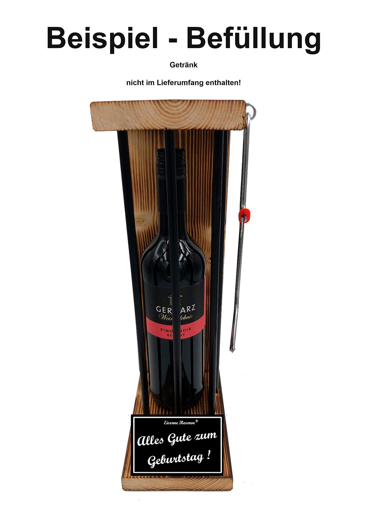 Personalized gifts for men, women gift idea with names - Iron Reserve Black Edition blank L empty for SELF filling incl. emergency saw - Dad Mom Birthday Wedding