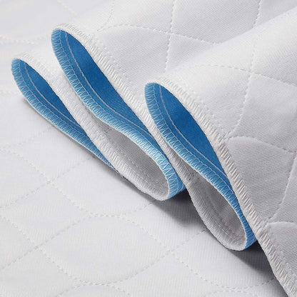 Bedecor Waterproof Bed Pad 86x132 cm Blue Breathable Absorbent Washable Mattress Cover Reusable