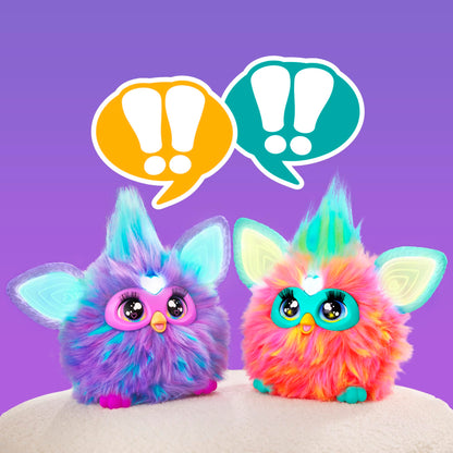 Furby Coral Interactive Plush Toy - Speaks German, responds to voice, dances & lights up - 5 game modes, 600+ reactions - With accessories - Electronic toy for ages 6 and up.