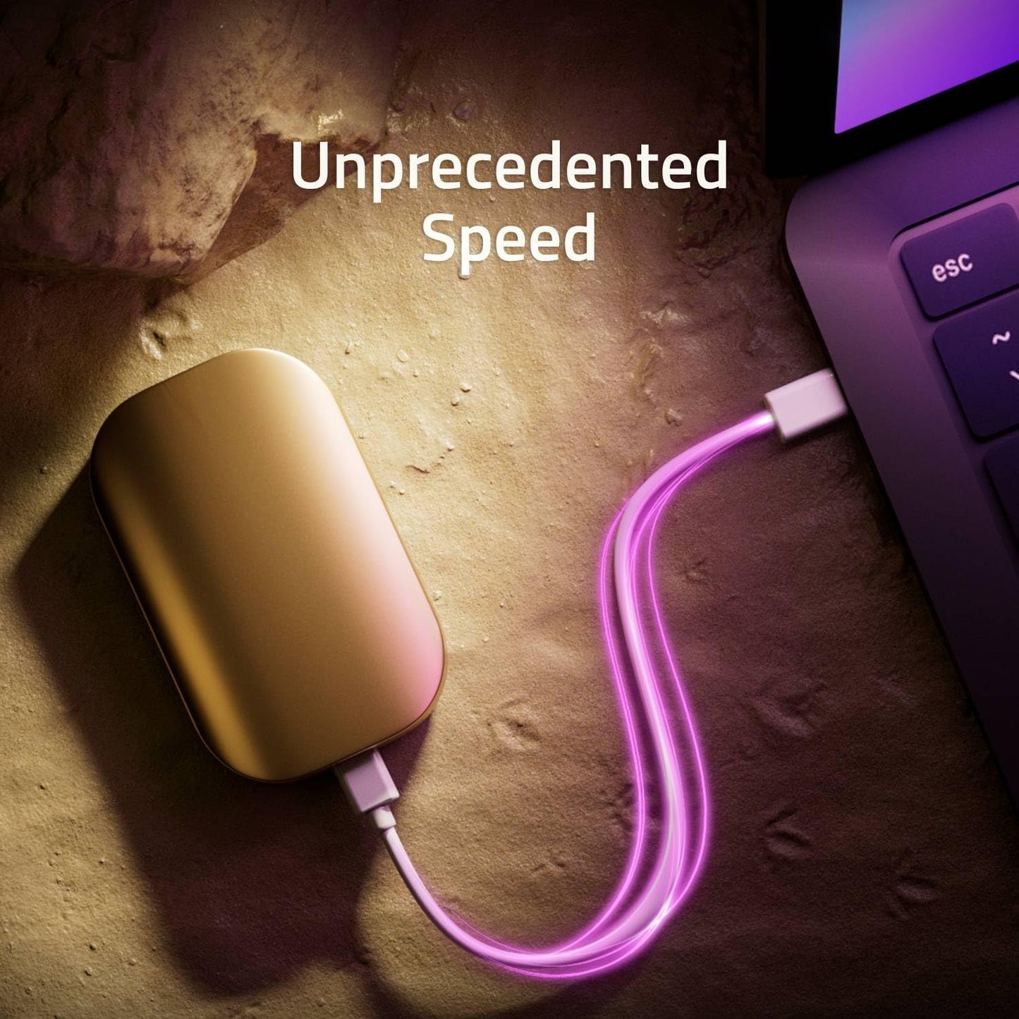 SK Hynix Beetle X31 1TB External SSD USB C 3.2 Gen2 with DRAM | up to 1050 MB/s | Portable External Hard Drive compatible with Windows PC, Mac, Tablet, Android Smartphone, Gaming Consoles (Champagne Gold)