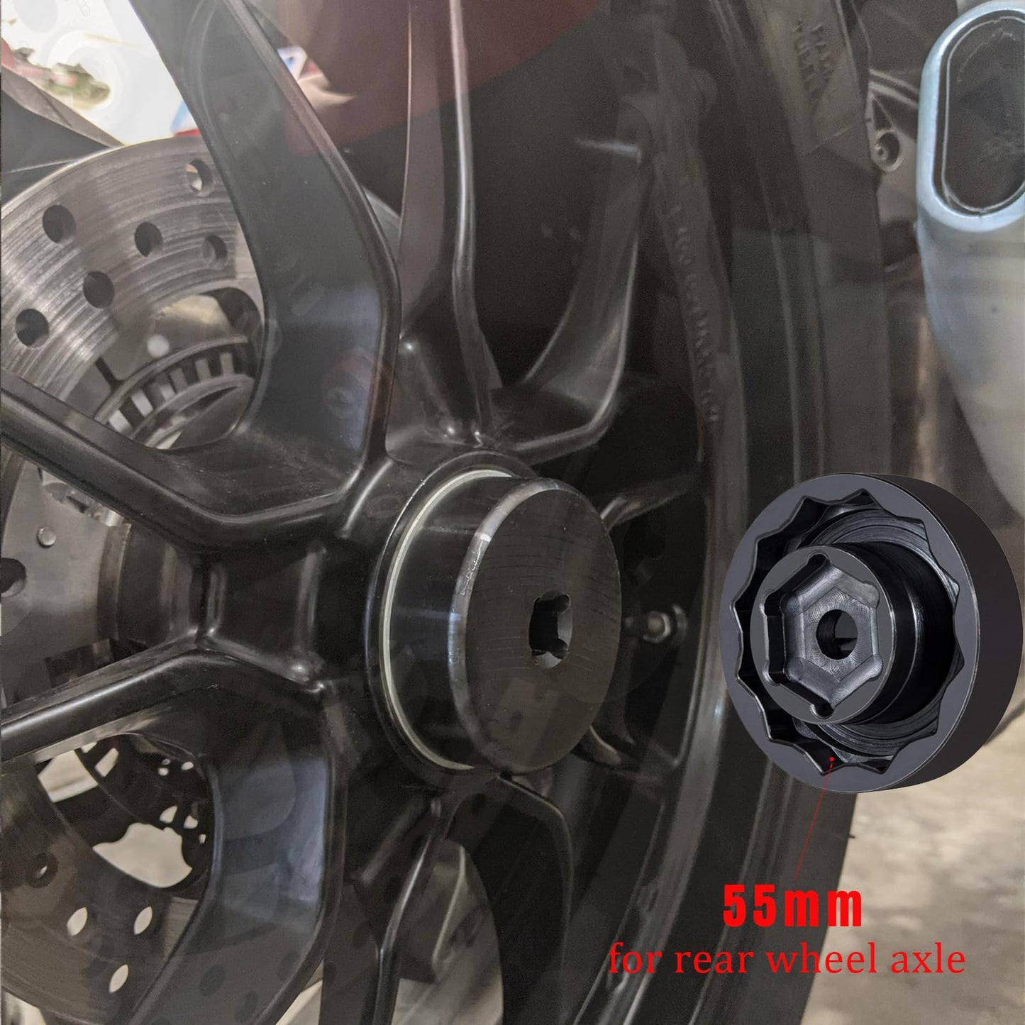 Use nut for Ducati motorcycle front + rear axle nut, axle tool, fits Ducati, ATVs, Superbike 1098, 1198, 1199, Panigale Multistrada Diavel, SW 55mm and 30mm.