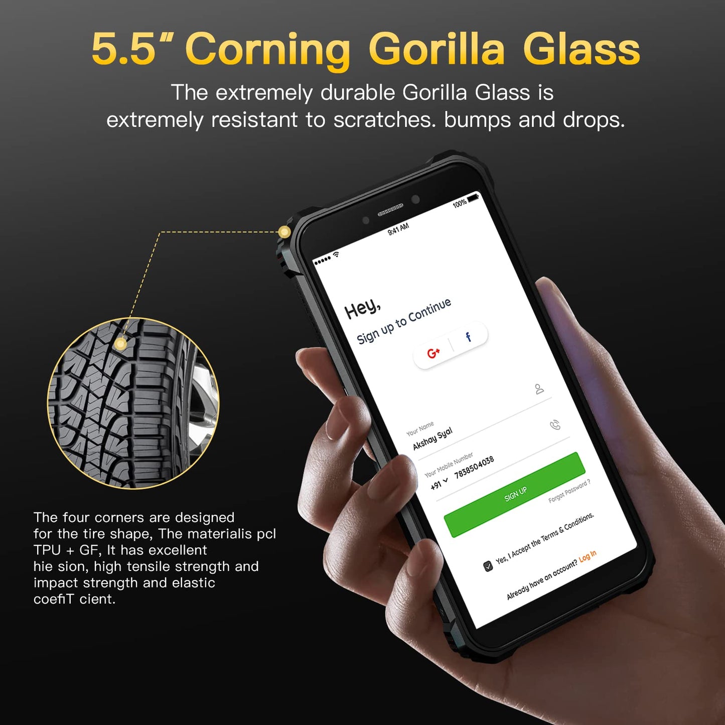OUKITEL WP5 Outdoor Smartphone Unlocked, 8000mAh battery Outdoor Handy, 7GB 64GB, expandable to 1TB, Android 11, IP68 Waterproof, 4G Dual SIM, Global Version 5.5'' Triple Camera Face/Fingerprint ID