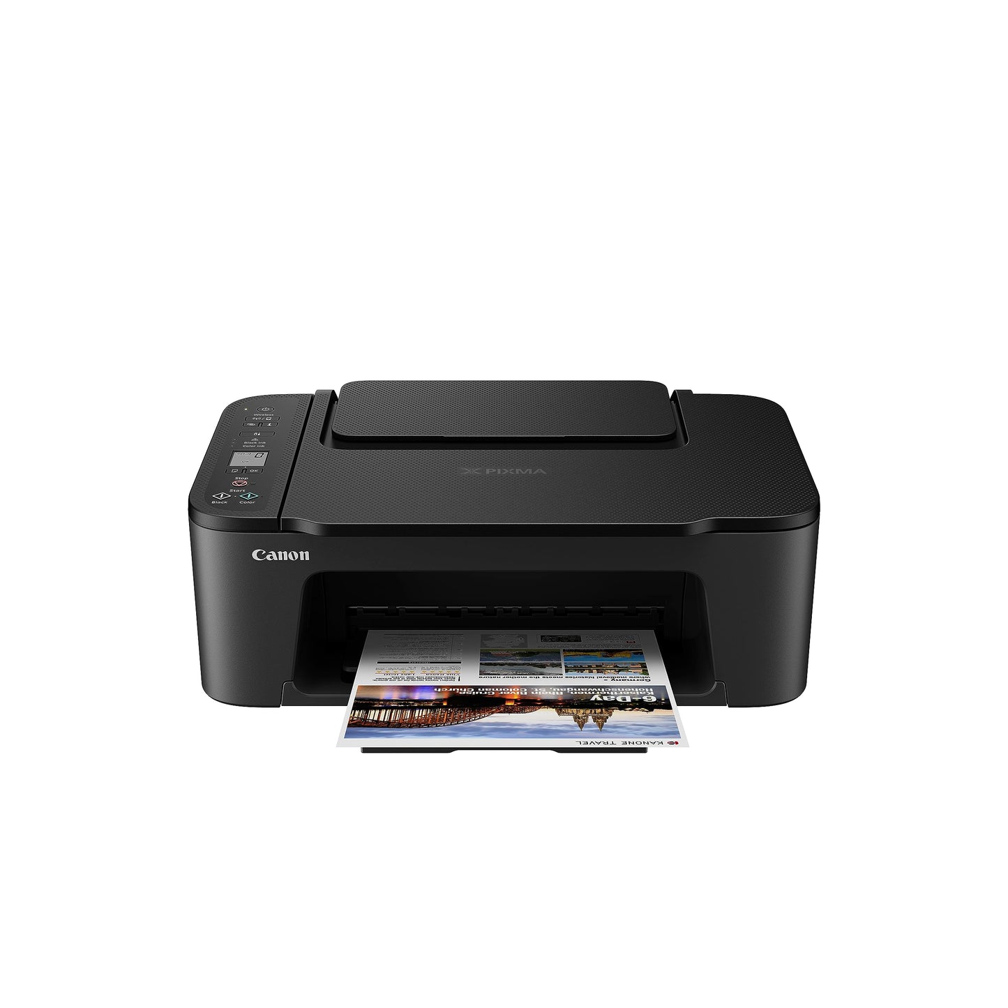 Canon Pixma TS3450 color inkjet printer multifunction device A4 (scanner, copier, printer, 4800 x 1200 DPI, LCD, WiFi, USB, Apple AirPrint, PIXMA Cloud Link, duplex printing), black, 1