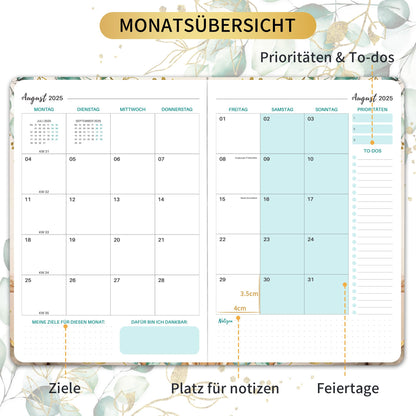 Teacher planner 2025 2026, teacher planner 2025 2026 a5 from August 2025 to July 2026, school planner 2025 2026 for teachers, 17.5 x 25 cm, hardcover teacher planner, slip pocket