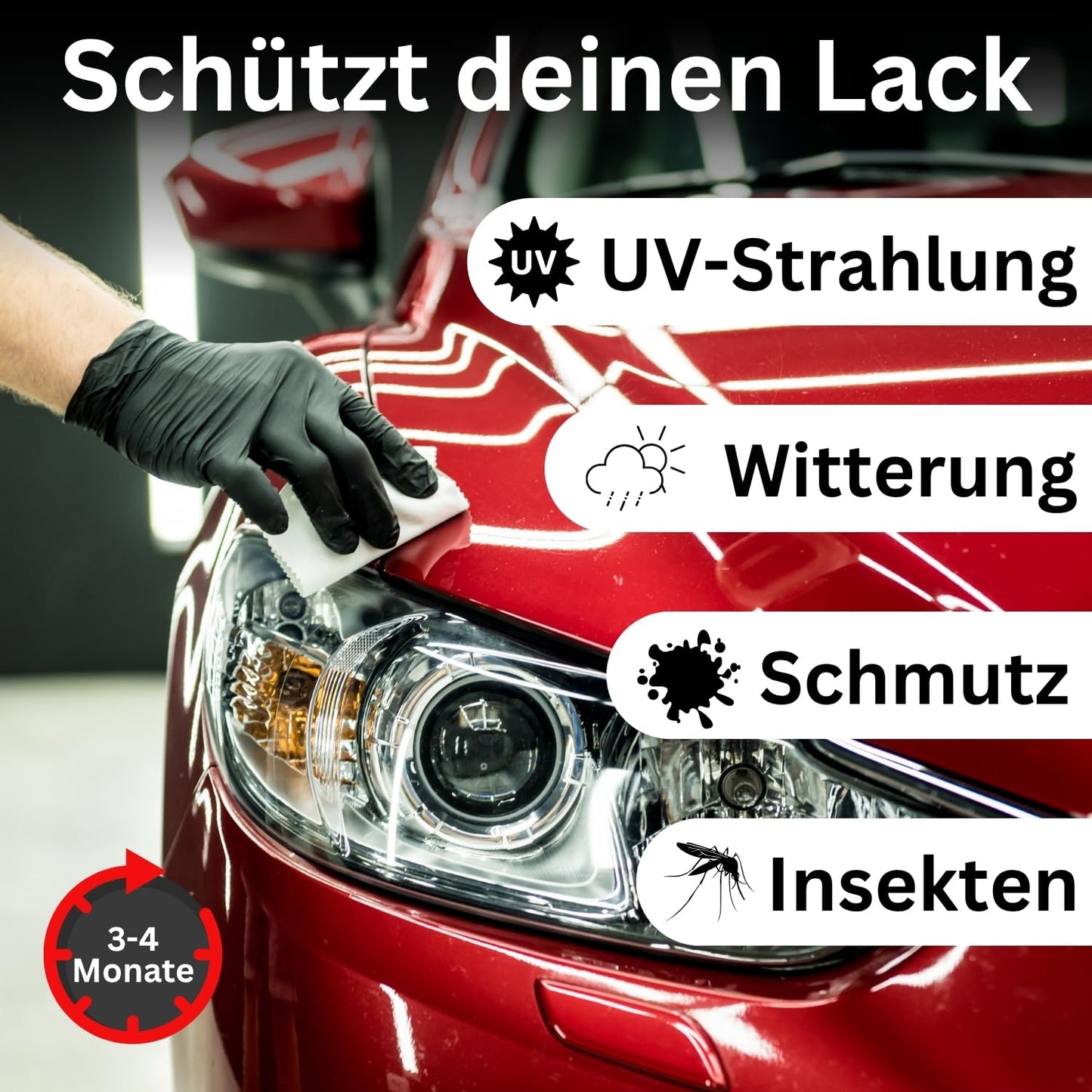 IVALITY Ceramic Coating Car 750ml with water beading effect - Includes 2 microfiber cloths, Protects the paint and enhances color depth, Ceramic coating, Glass & Paint sealant Car Spray