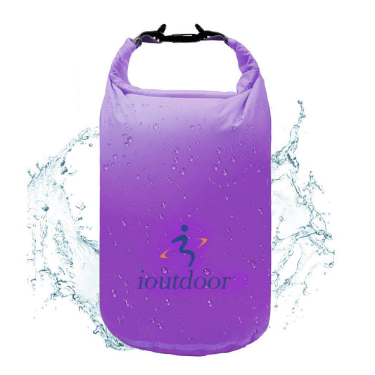 iOutdoor Waterproof Dry Bag, ultralight, 2L, keeps gear dry and clean, for kayaking, hiking, swimming, camping, sailing, boating, fishing (purple)