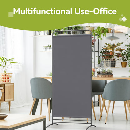 Angel Living Room Divider 1 Foldable Room Divider Freestanding Privacy Screen Standing Partition Privacy for Offices, Balcony, Bedroom, Outdoor Garden, 81cm x 180cm Gray