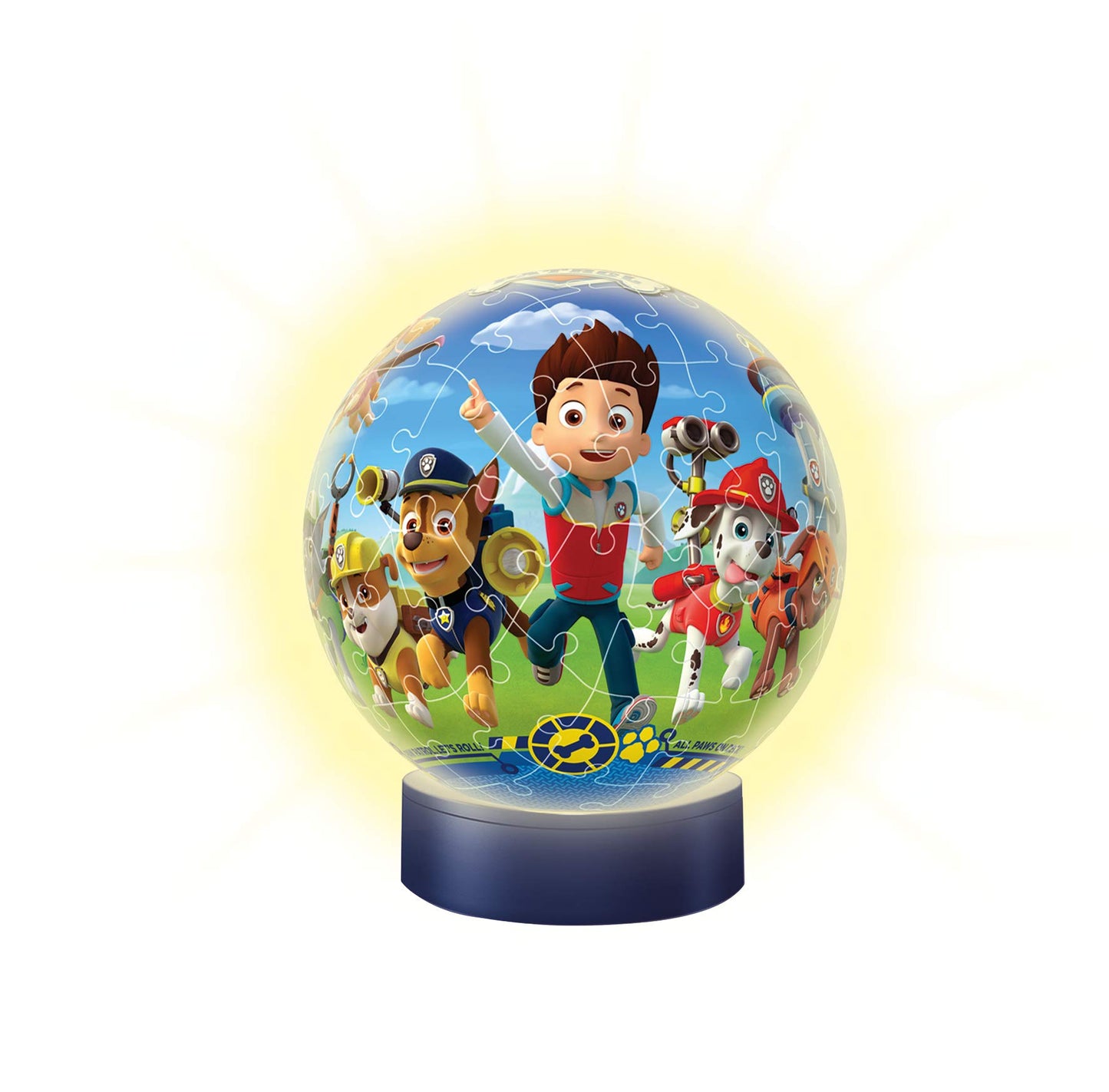 Ravensburger 3D Puzzle 11843 - Nightlight Puzzle-Ball Horses at the Beach - 72 pieces - for ages 6 & up / 3D Puzzle 11842 - Nightlight Puzzle-Ball Paw Patrol - 72 pieces - for ages 6 & up