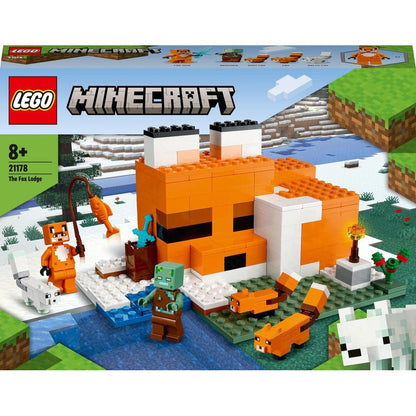 LEGO 21178 Minecraft The Fox Lodge, toy for boys and girls aged 8+ & 21240 Minecraft The Swamp Adventure Set, toy with Alex and Zombie figures in the biome, for ages 8+.