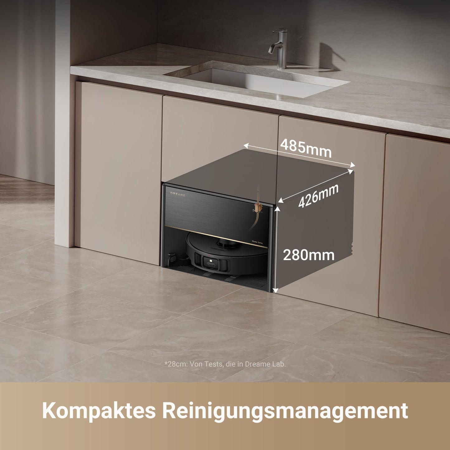 Dream X40 Master Robot Vacuum with Mopping Function, 28cm compact base station, automatic refilling and emptying, intelligent navigation, 12,000Pa strong suction power, self-cleaning mop.