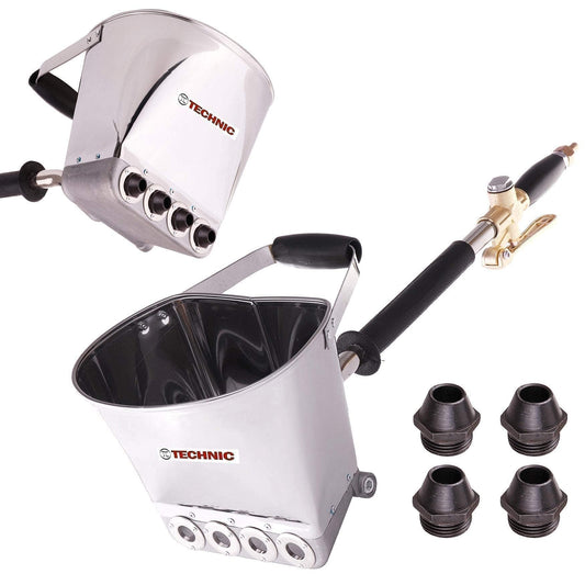 Air-operated plastering machine D011A hopper gun with additional metal nozzles plaster gun plastering machine mortar sprayer mortar sprayer without lid