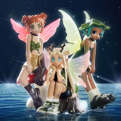 POP MART Peach Riot Punk Fairy Series 3PC Action Figures Collectible Art Toy Collectibles Collection Toy Figures Gift