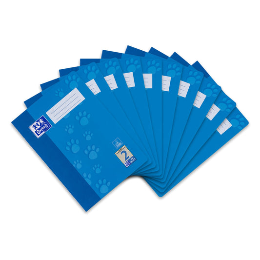 Oxford notebook A4, 32 pages, ruling 2, lined, pack of 10