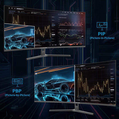 Minifire 34" UWQHD Curved Gaming Monitor with 165Hz (DP), 3440 x 1440 resolution, Curved 1500R, 1ms MPRT, Pip/PBP, FreeSync, HDR, 300nits brightness, sRGB 125%, DCI-P3 95%, VA Panel, 2x HDMI 2.1 (TMDS) and 1x DP 1.4 Ports. MFG34C5Q