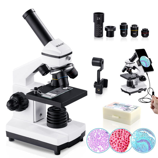 BEBANG 100X-2000X Microscope for Kids Adults, Professional Biological Microscopes for Students School Lab Home