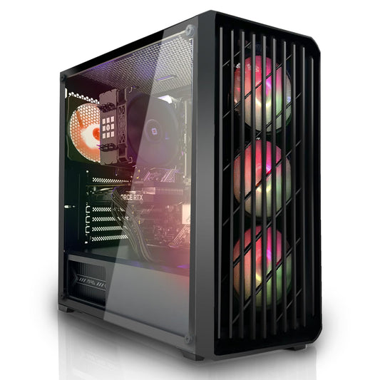 SYSTEMTREFF Gaming PC AMD Ryzen 7 5700X 8x4.6GHz | Nvidia RTX 5060 8GB DX12 | 1TB M.2 NVMe | 32GB DDR4 RAM | Windows 11 | WLAN Desktop Computer for Gamers, Gamers & Streamers