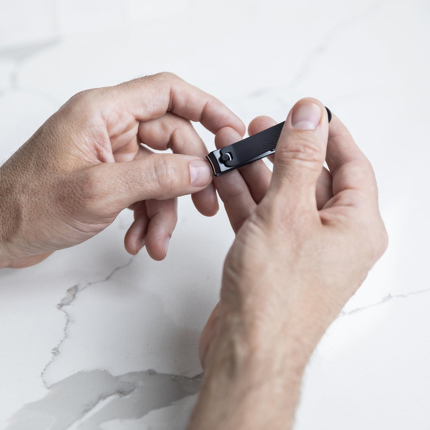 MANSCAPED® Shears 3.0, 5-piece travel nail care set for men, stainless steel manicure set with fingernail and toenail clippers, nail file, slant-tip tweezers, cuticle scissors, travel case.