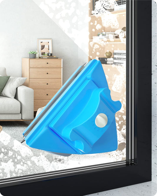 Double Side Magnetic Window Cleaner, Adjustable Magnetic Double Window Glass Wiper Glider Washing Brush Equipment Cleaning Brush Wiper Tools for Glazed Windows Thickness 4-30mm