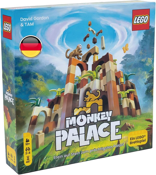 Asmodee - Monkey Palace: A Lego board game - brick by brick to the grandest palace! Fun family building game for kids and adults - Ages 10+, 2-4 players, 45 minutes per game.